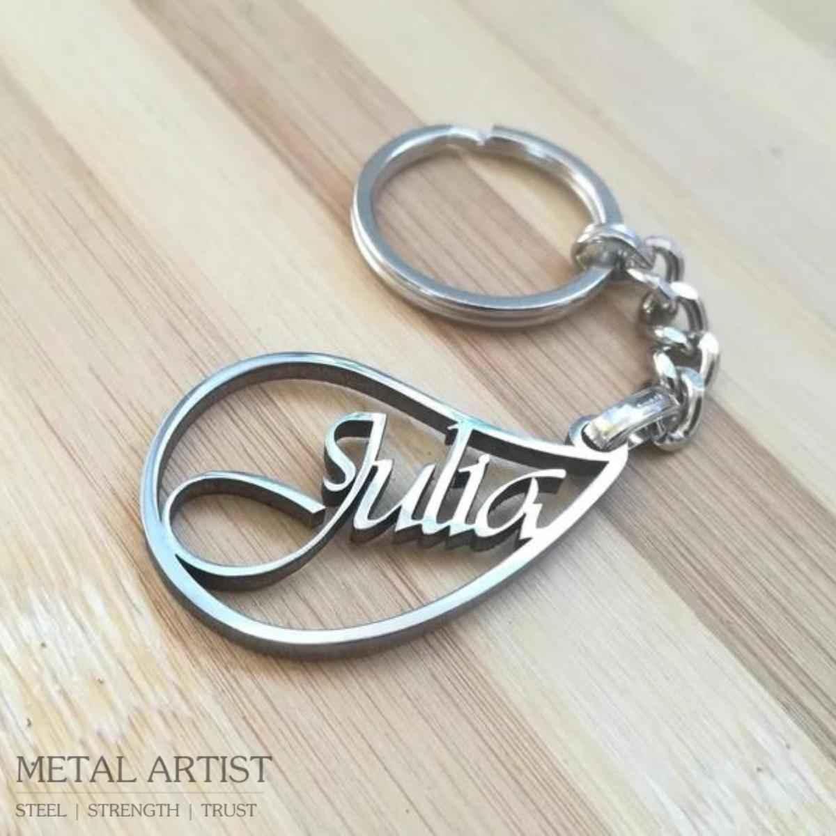 Stainless Steel Customized Name Keychain