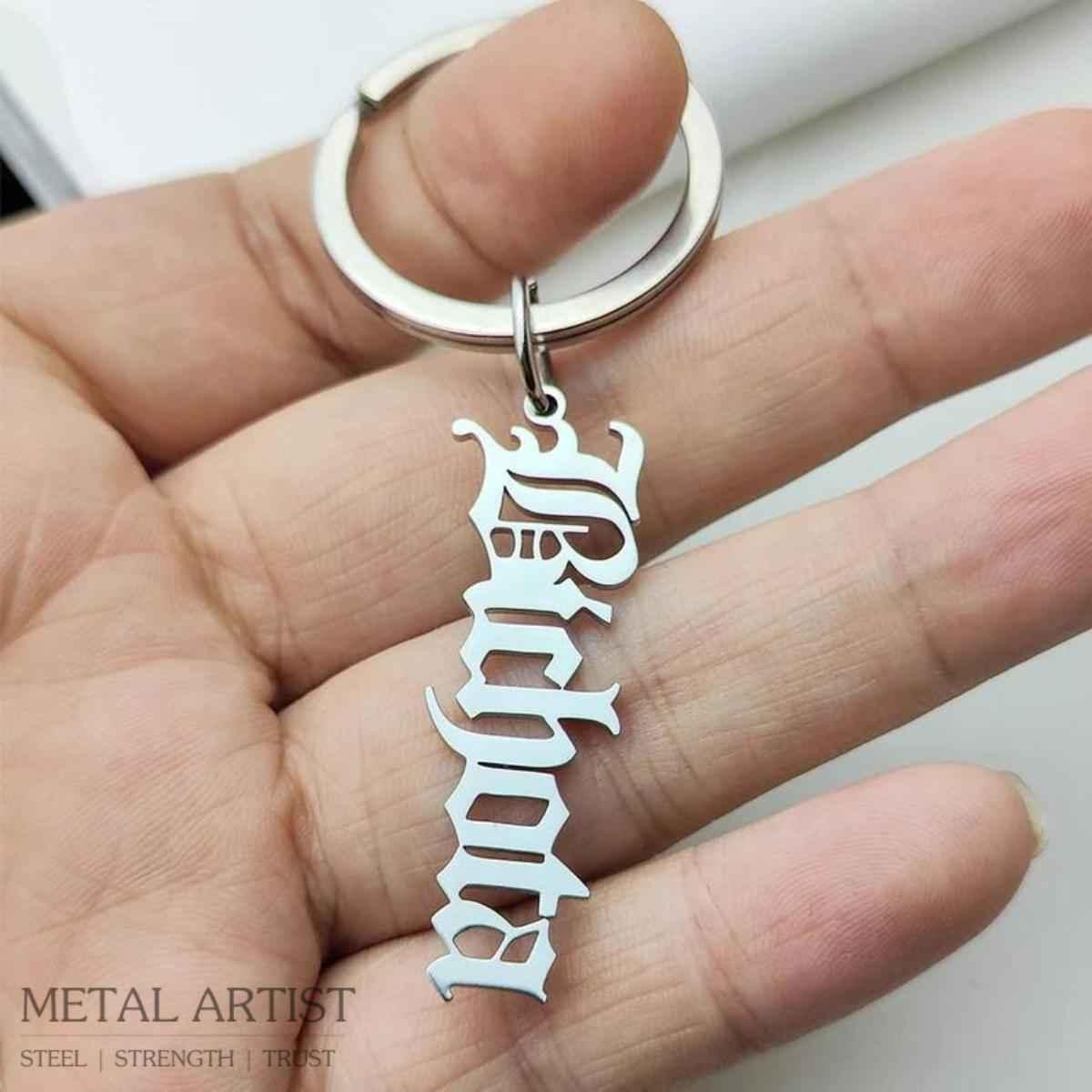 Stainless Steel Customized Name Keychain