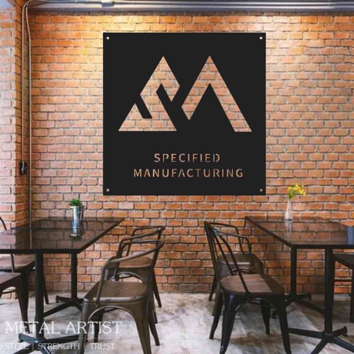 Personalized Logos for Walls | Custom Text Metal Sign - Metal Artist