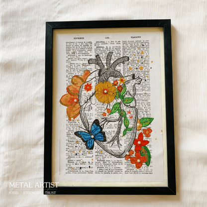 Handmade Body Talk Medical Art Pack of 6 Framed