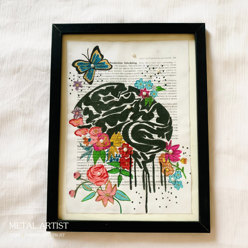 Handmade Body Talk Medical Art Pack of 6 Framed