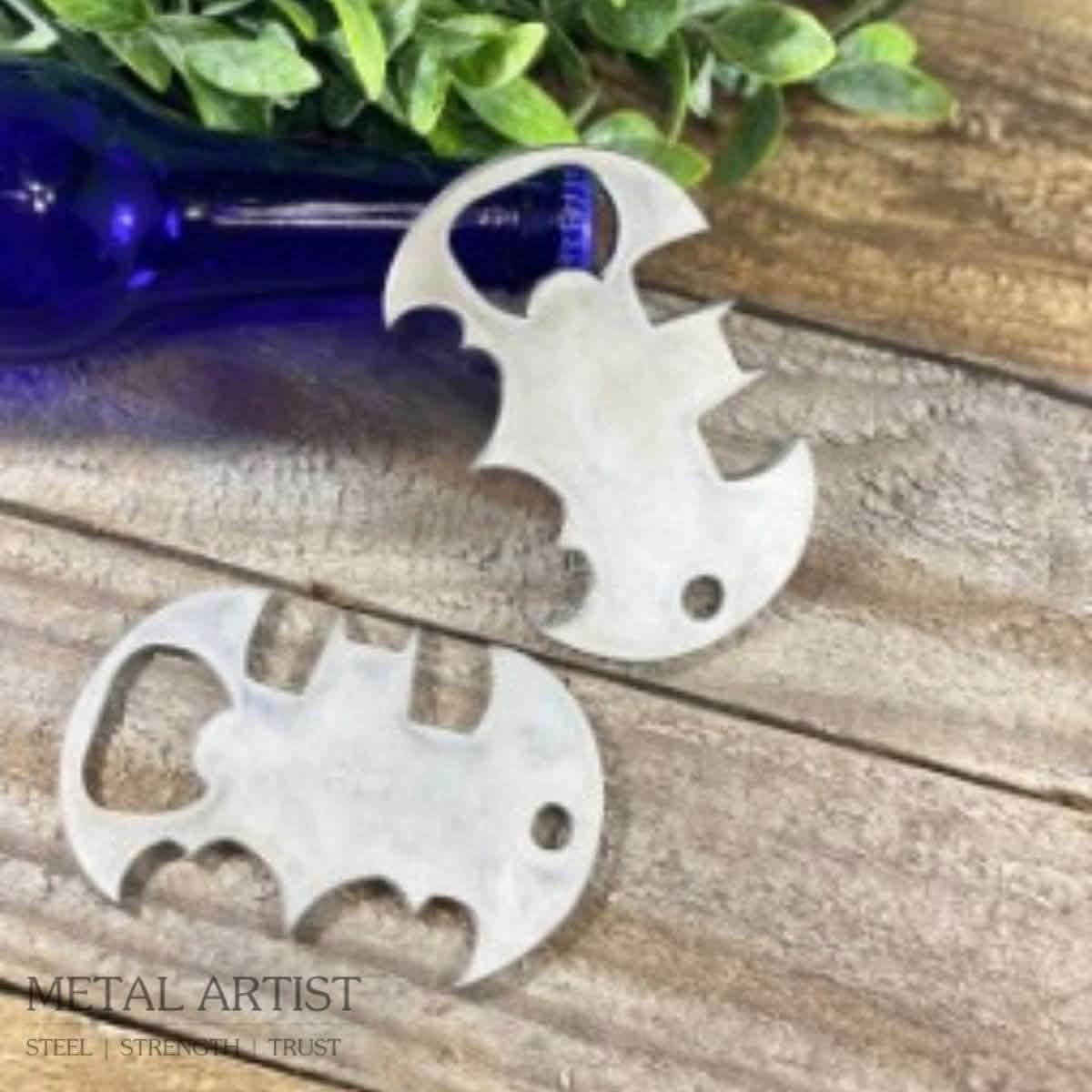 Stainless Steel Batman Bottle Opener Keychain