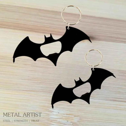 Stainless Steel Batman bottle opener keychain