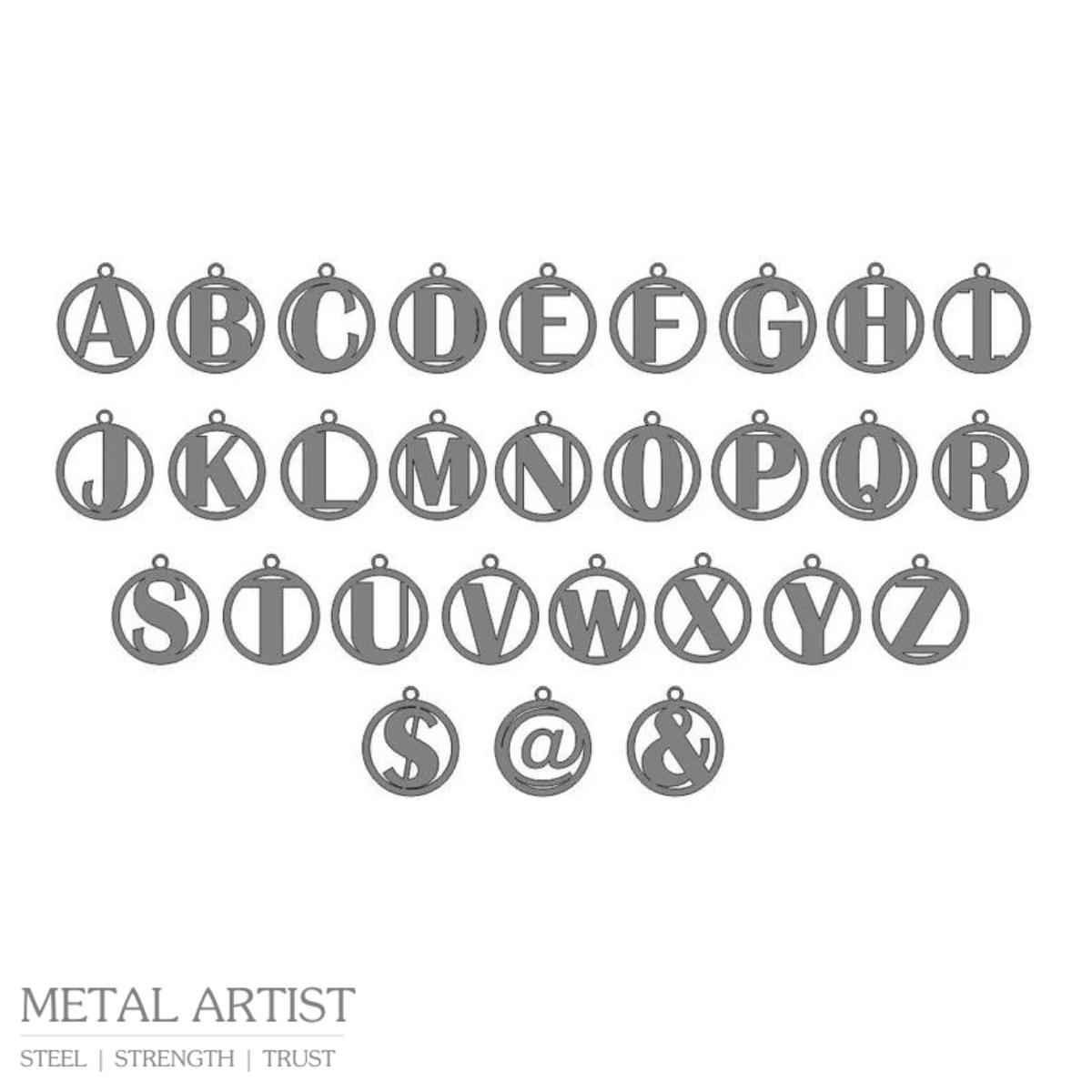 Stainless Steel Customized Alphabets Keychain