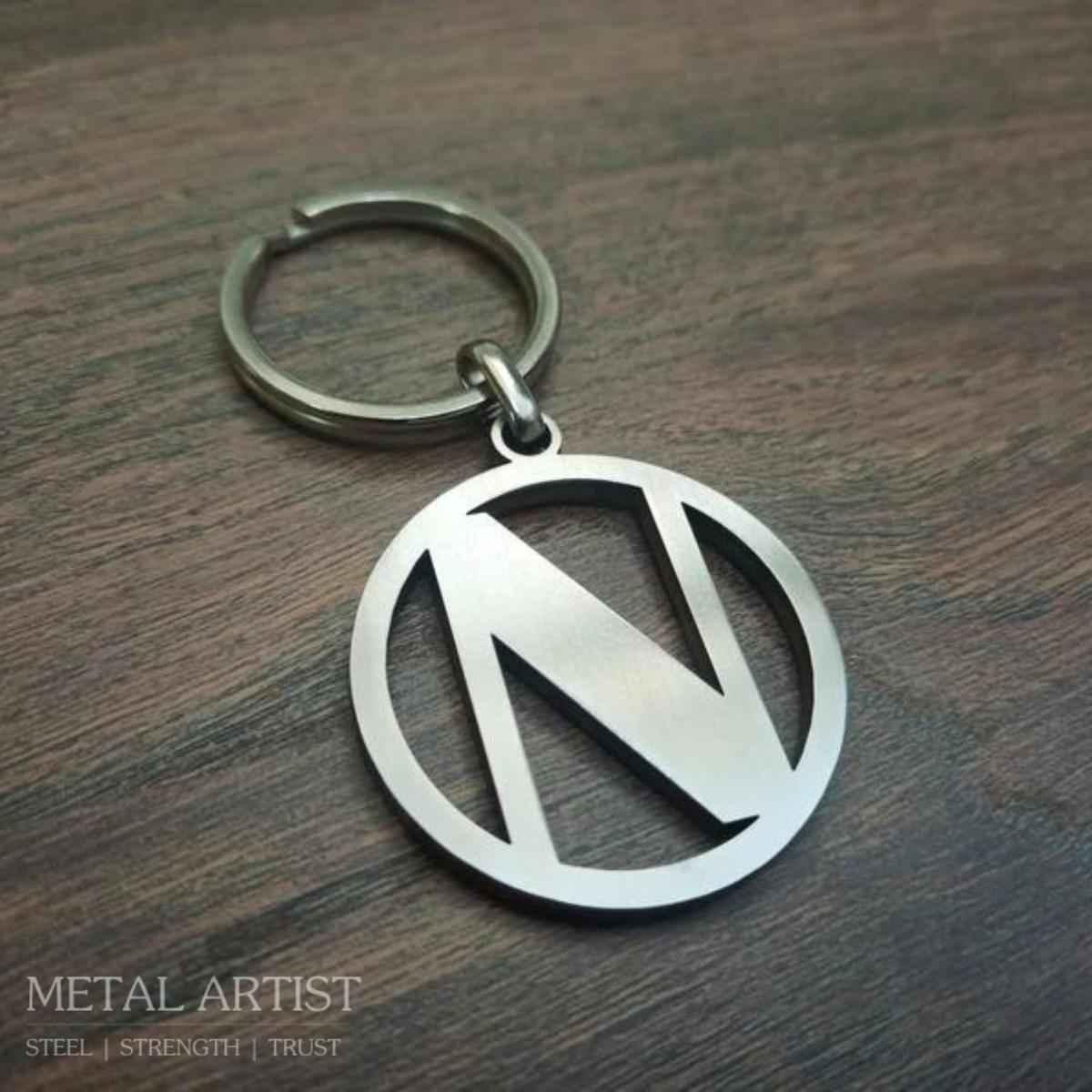 Stainless Steel Customized Alphabets Keychain