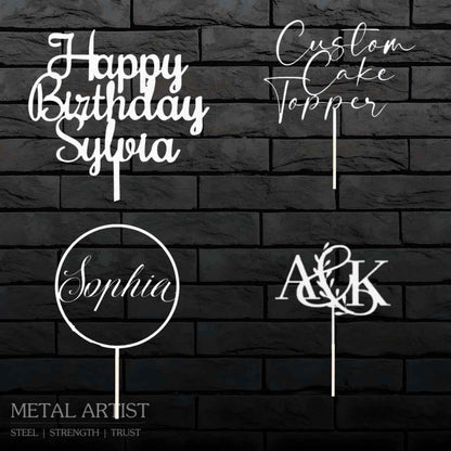 Stainless Steel Customized Birthday Toppers  Event Toppers