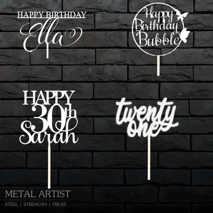 Stainless Steel Customized Birthday Toppers  Event Toppers 