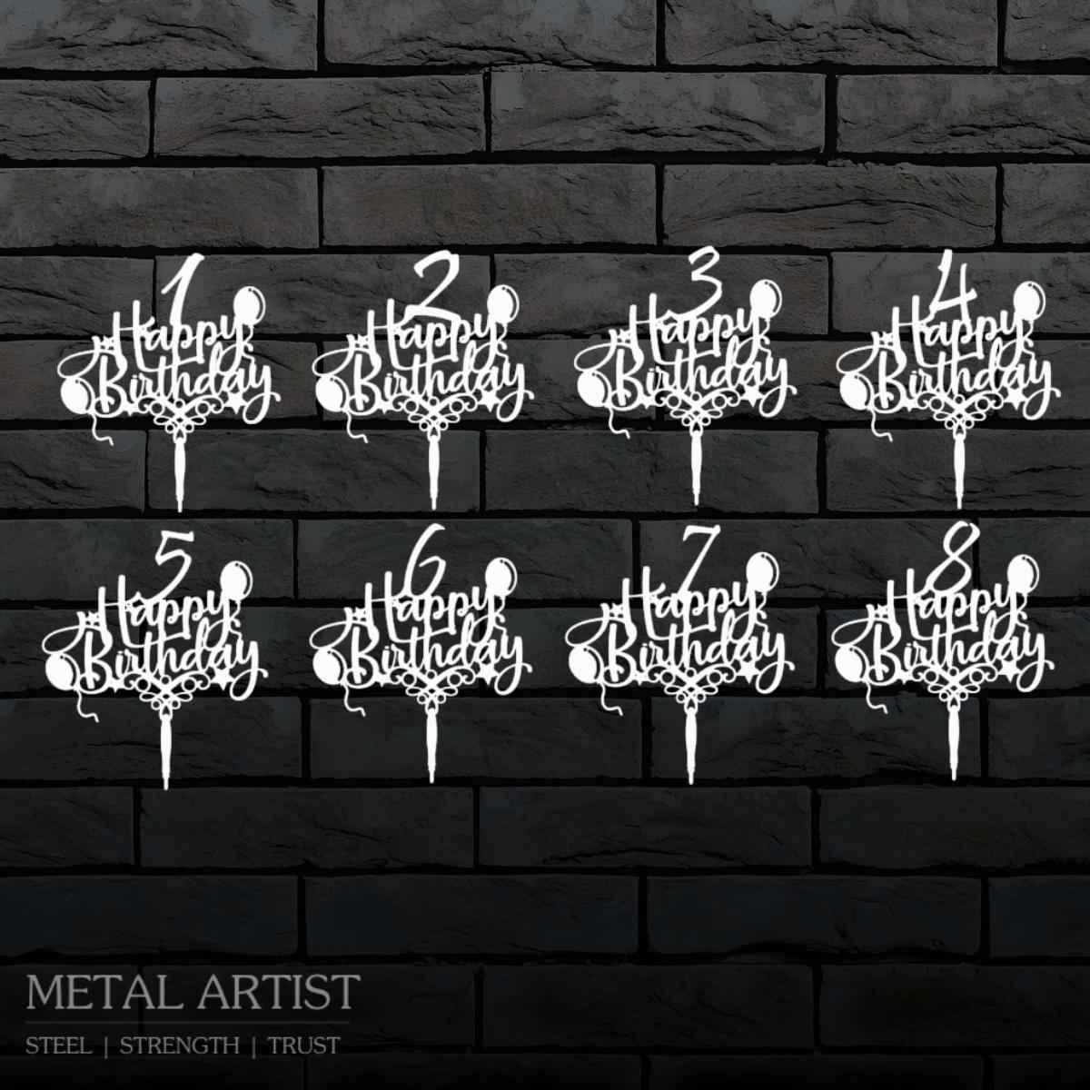 Stainless Steel Customized Birthday Toppers  Event Toppers