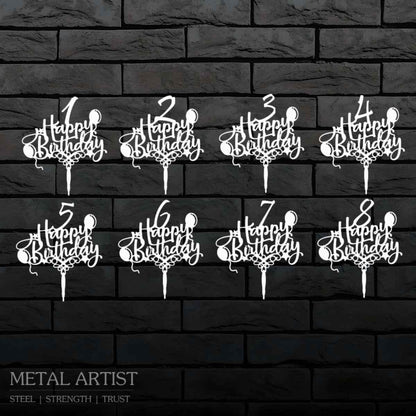 Stainless Steel Customized Birthday Toppers  Event Toppers