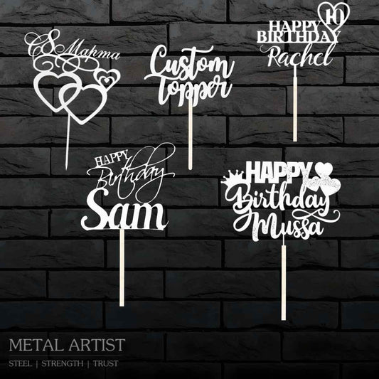 Stainless Steel Customized Birthday Toppers  Event Toppers 
