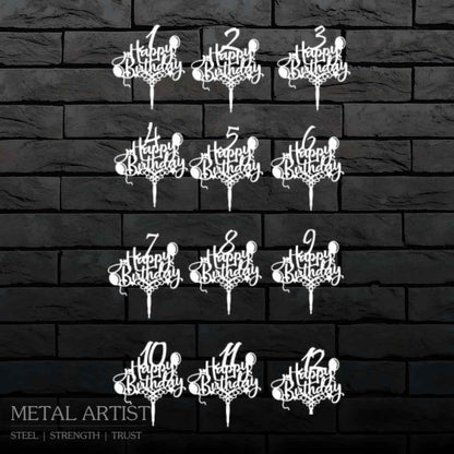 Stainless Steel Customized Birthday Toppers  Event Toppers
