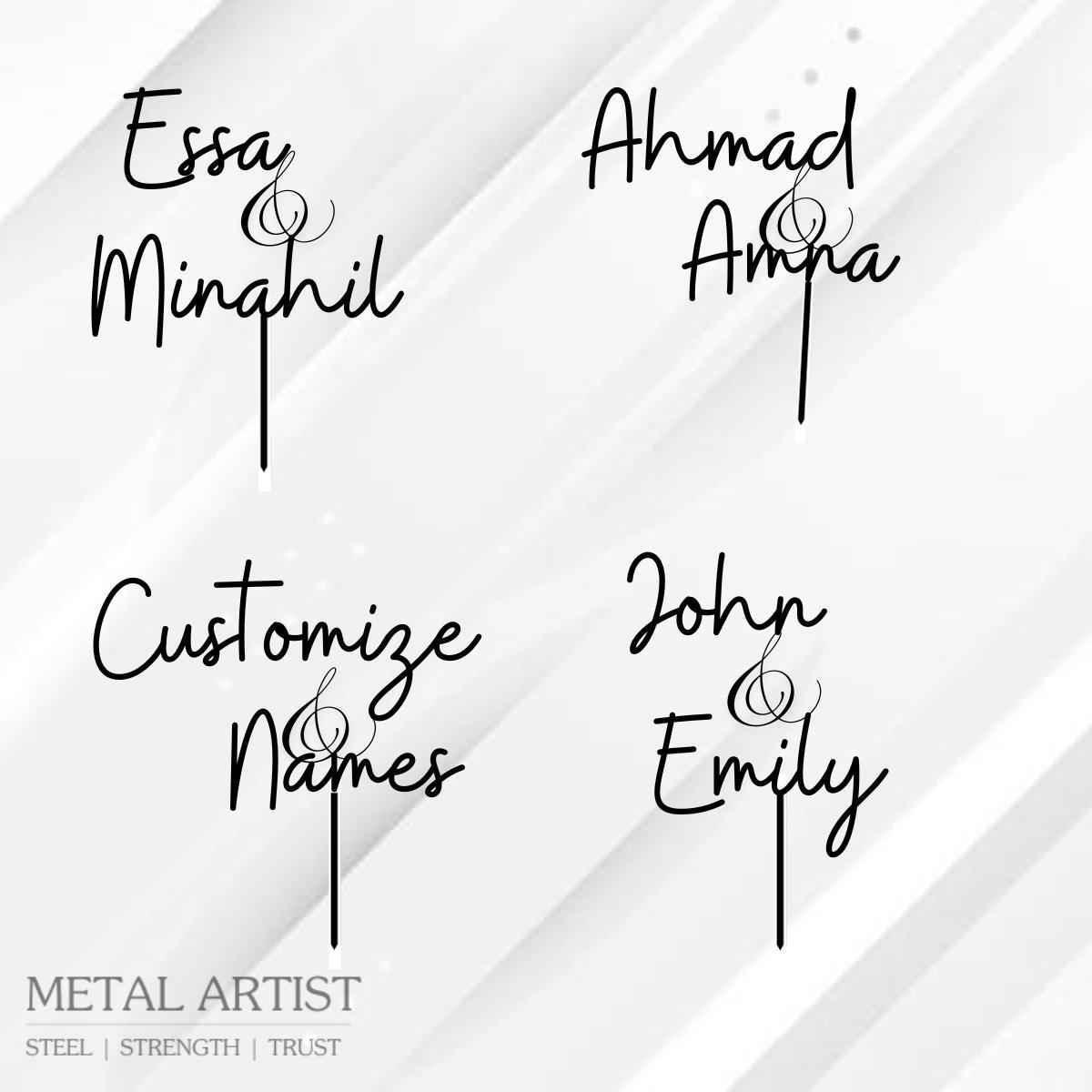 Stainless Steel Customized Engagement Toppers  Event Toppers