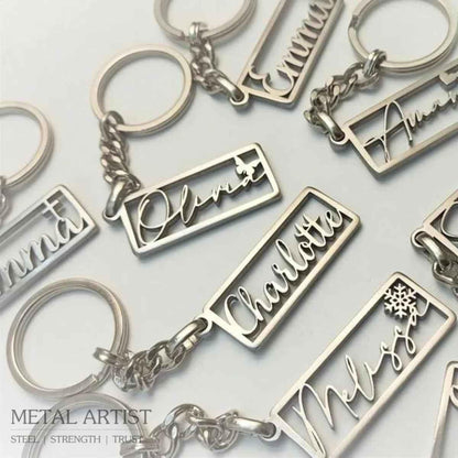 Stainless Steel Customized Name Keychain