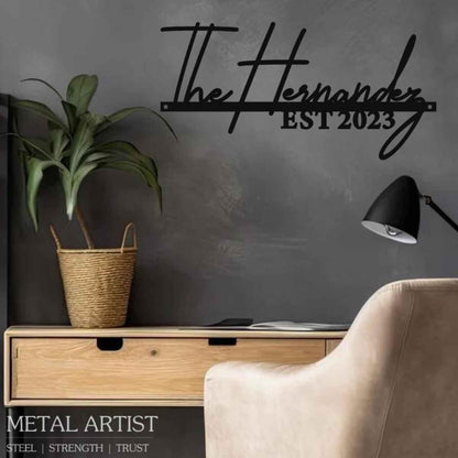 Custom Text Metal Sign | Personalized Word Art for Walls - Metal Artist