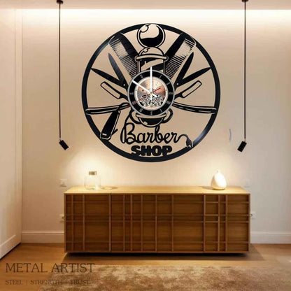 Customized Barber Metal Clock - Metal Artist