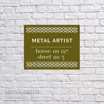 Personalized House Name Plate Designs - Metal Artist