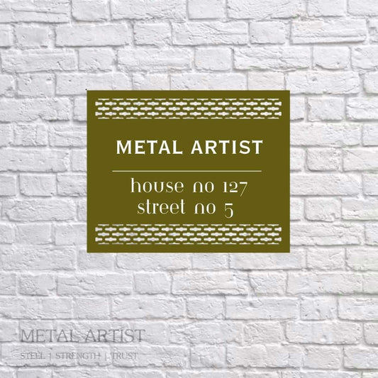 Personalized House Name Plate Designs - Metal Artist