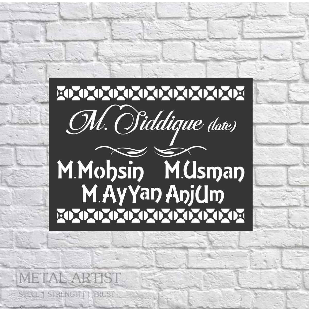 Personalized House Name Plate Designs - Metal Artist