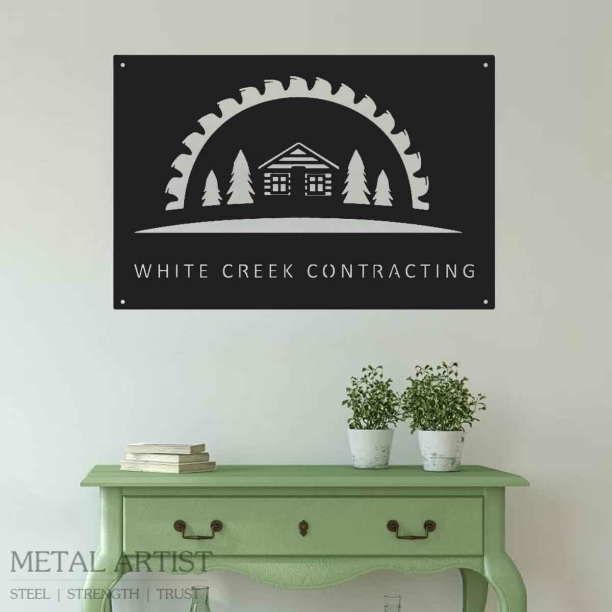 Personalized Logos for Walls | Custom Text Metal Sign - Metal Artist