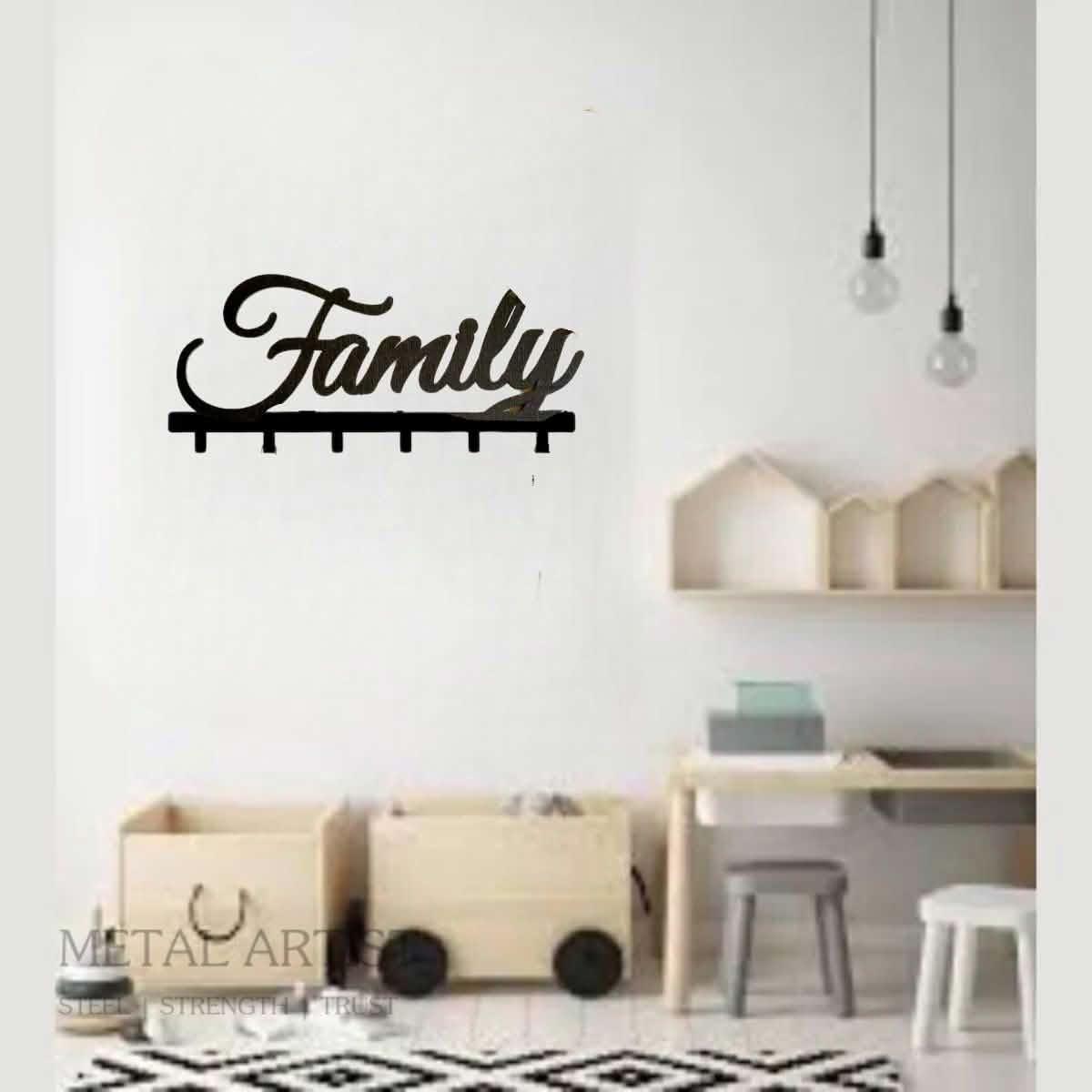 Personalized Name Key Rack | Family Key Holder - Metal Artist