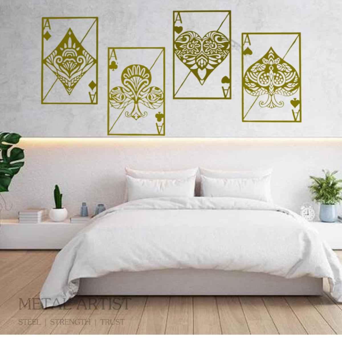Playing Cards Metal Wall Decor Poker Metal Wall Art - Metal Artist